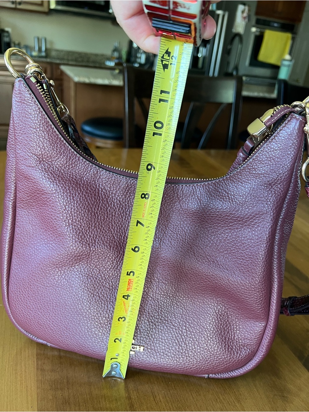 EUC Coach Jules Hobo Bag, Pebbled Leather in Burgundy/Maroon/Wine. - Picture 10 of 12